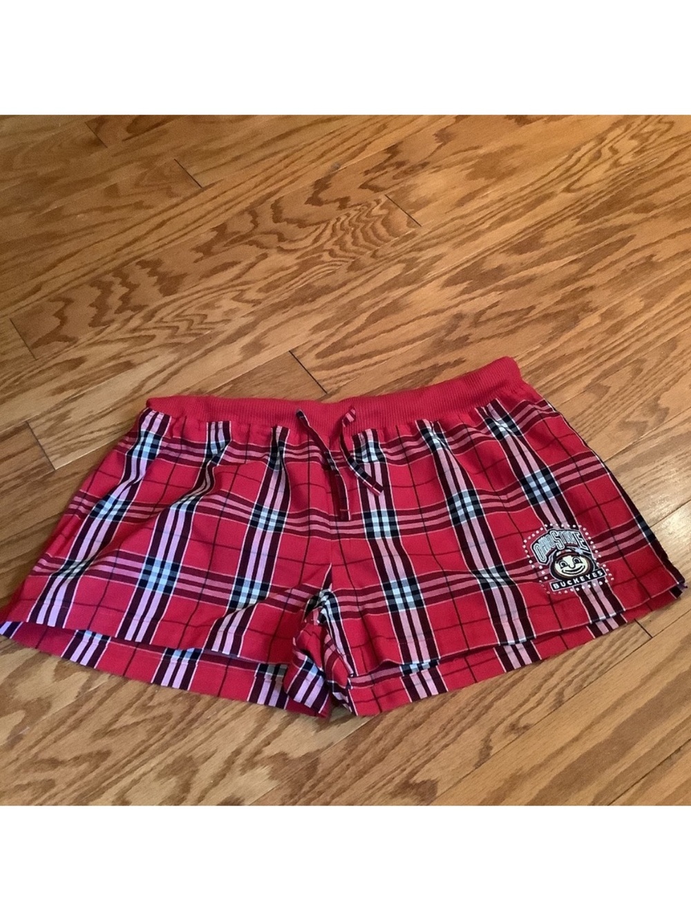 Ohio State Red Plaid Sleep Shorts